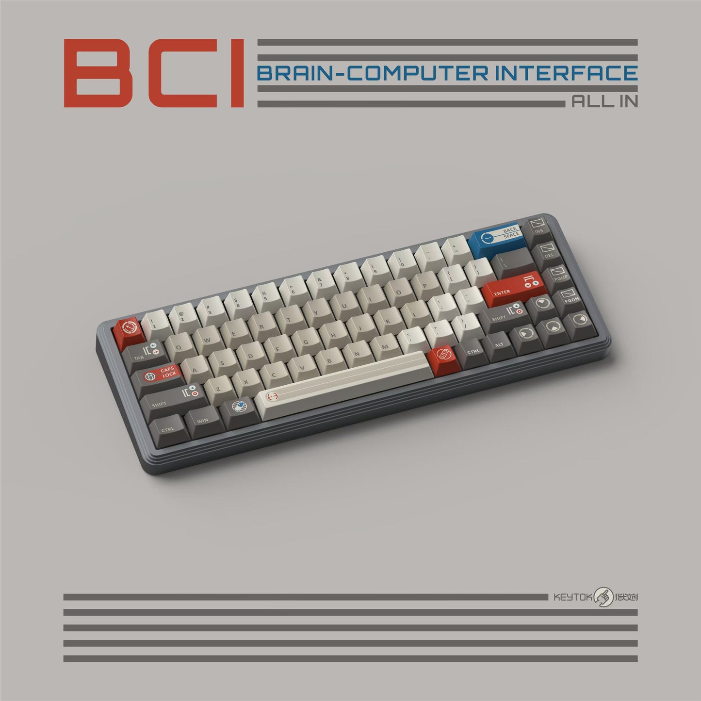 【新規取扱商品】KeyTok Brain Computer Interface Cherry Profile Dye-Sub PBTキーキャップ