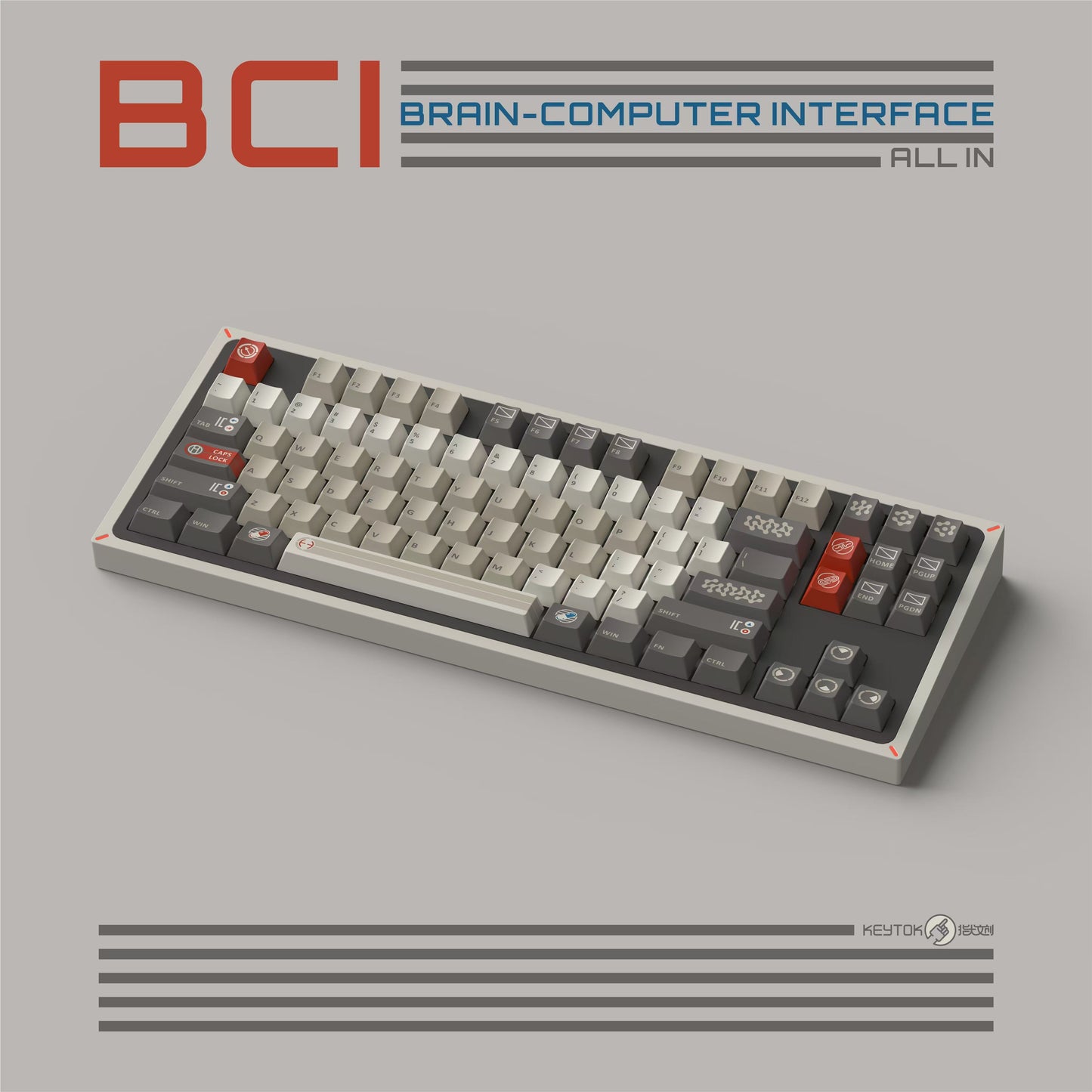 【新規取扱商品】KeyTok Brain Computer Interface Cherry Profile Dye-Sub PBTキーキャップ