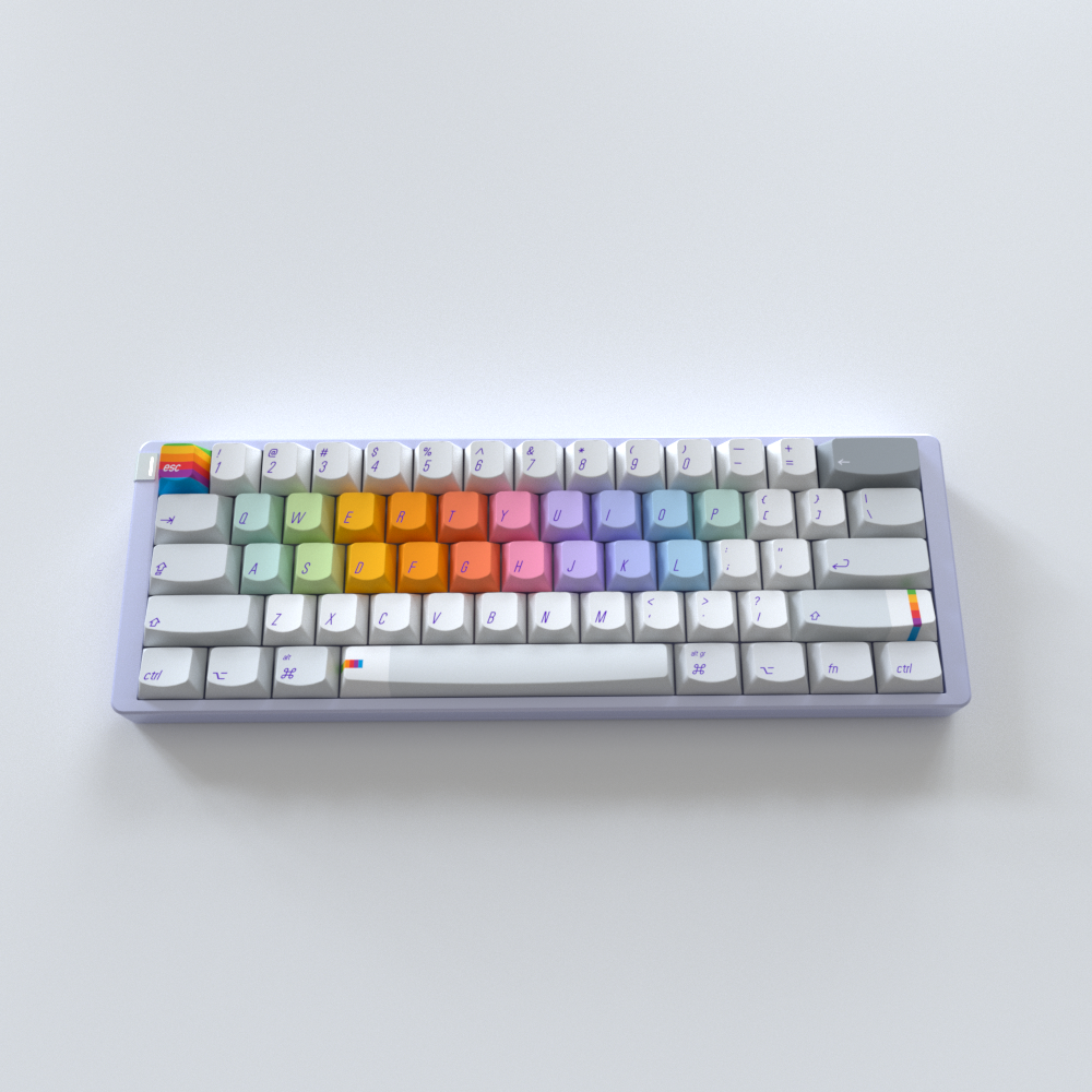 【新発売】KeyTok Rainbow Smile Profile Dye-Sub PBT キーキャップ