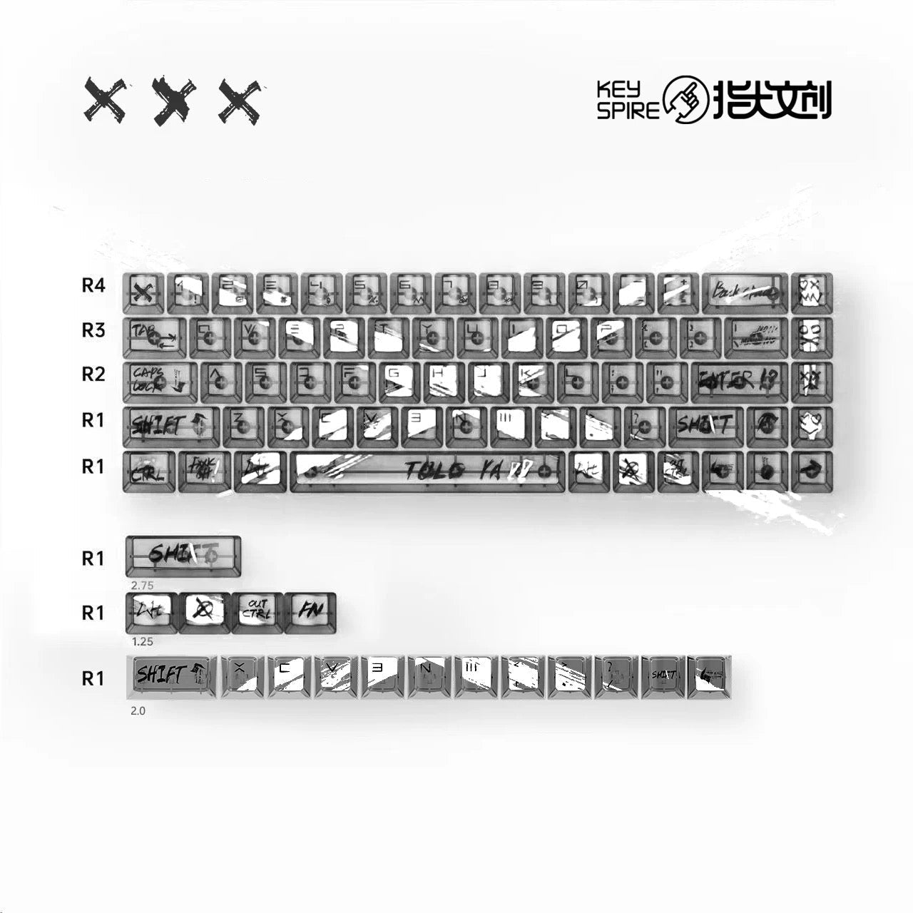 KeyTok XXX Cherry Profile PC キーキャップ