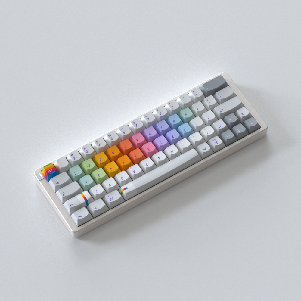 【新発売】KeyTok Rainbow Smile Profile Dye-Sub PBT キーキャップ