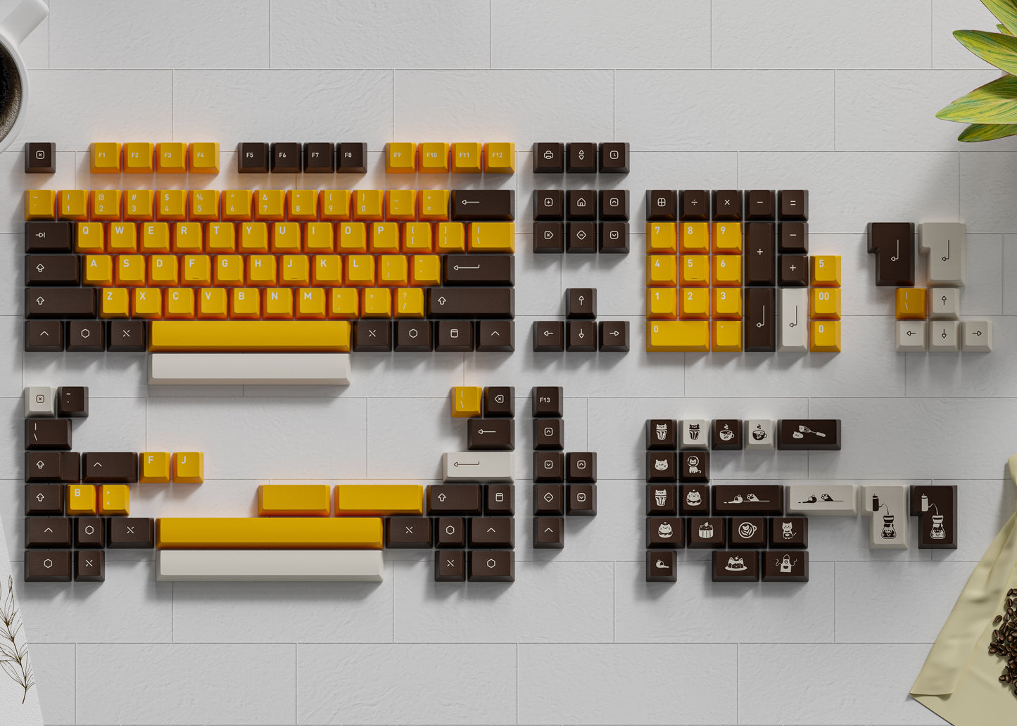 【新発売】Keyreative Nekoccino ABS Cherry Profile キーキャップ