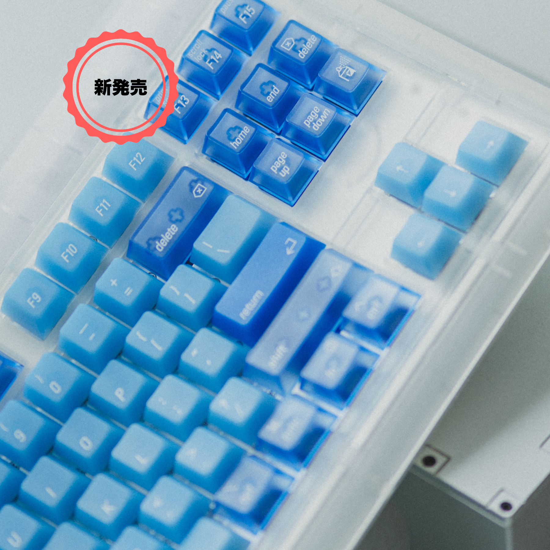 クリアキーキャップ｜Cherryプロファイル・151キー｜LeleLab Blue