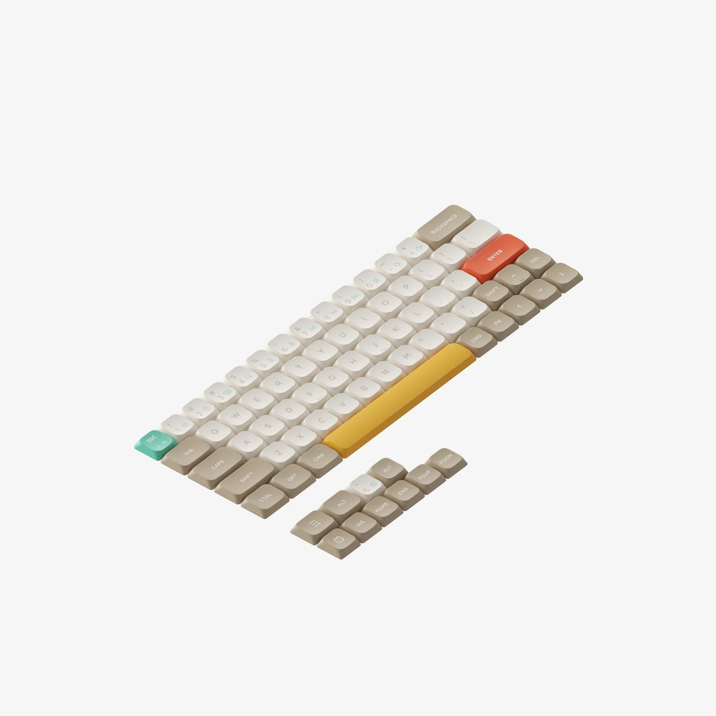 Nuphy COAST Dawn nSA Profile Dye-sub PBT キーキャップ (ミルクティー)