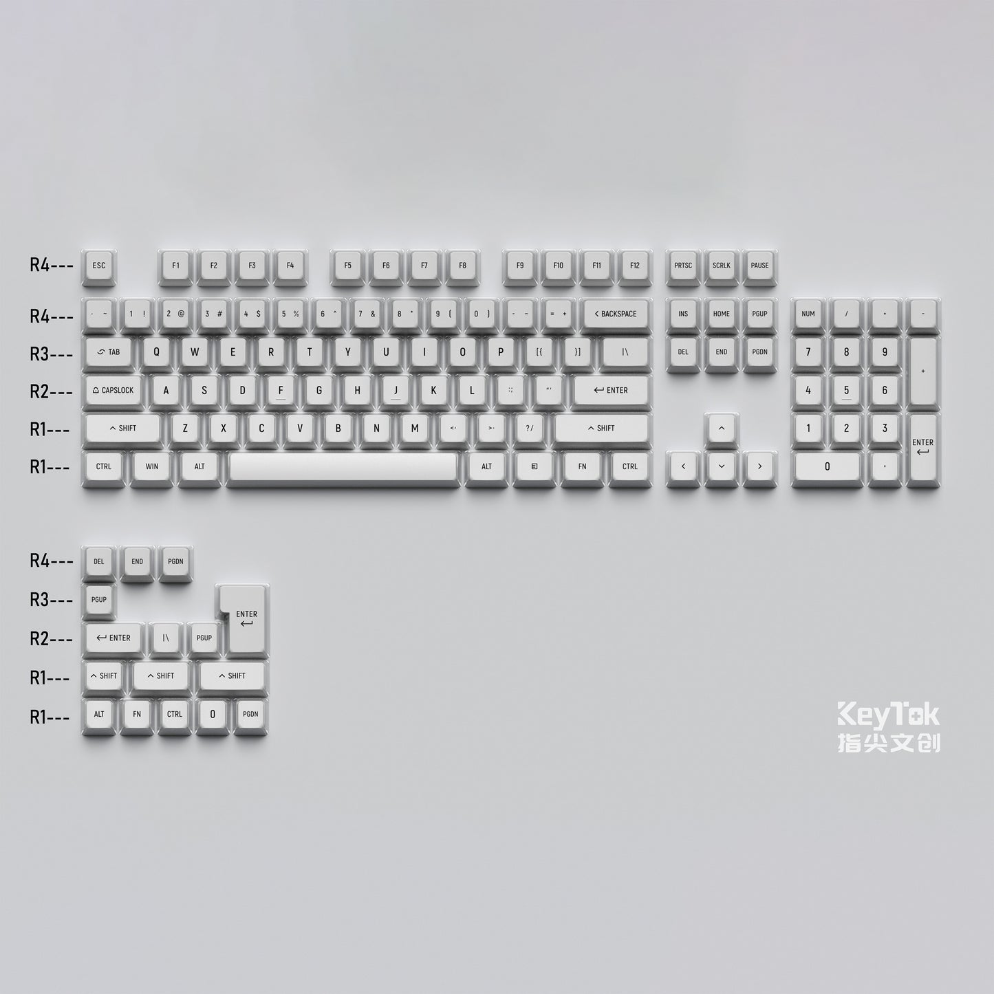 【新規取扱商品】KeyTok WoB & BoW KOL Profile Dye-Sub PBT キーキャップ