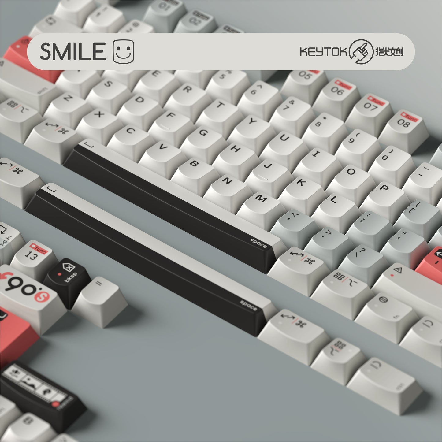 【新規取扱商品】KeyTok Turn To 90's Smile Profile Dye-Sub PBT キーキャップ