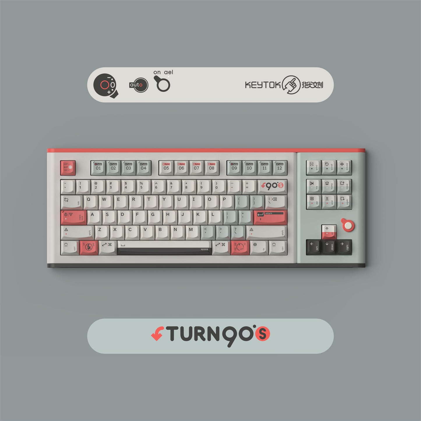 【新規取扱商品】KeyTok Turn To 90's Smile Profile Dye-Sub PBT キーキャップ