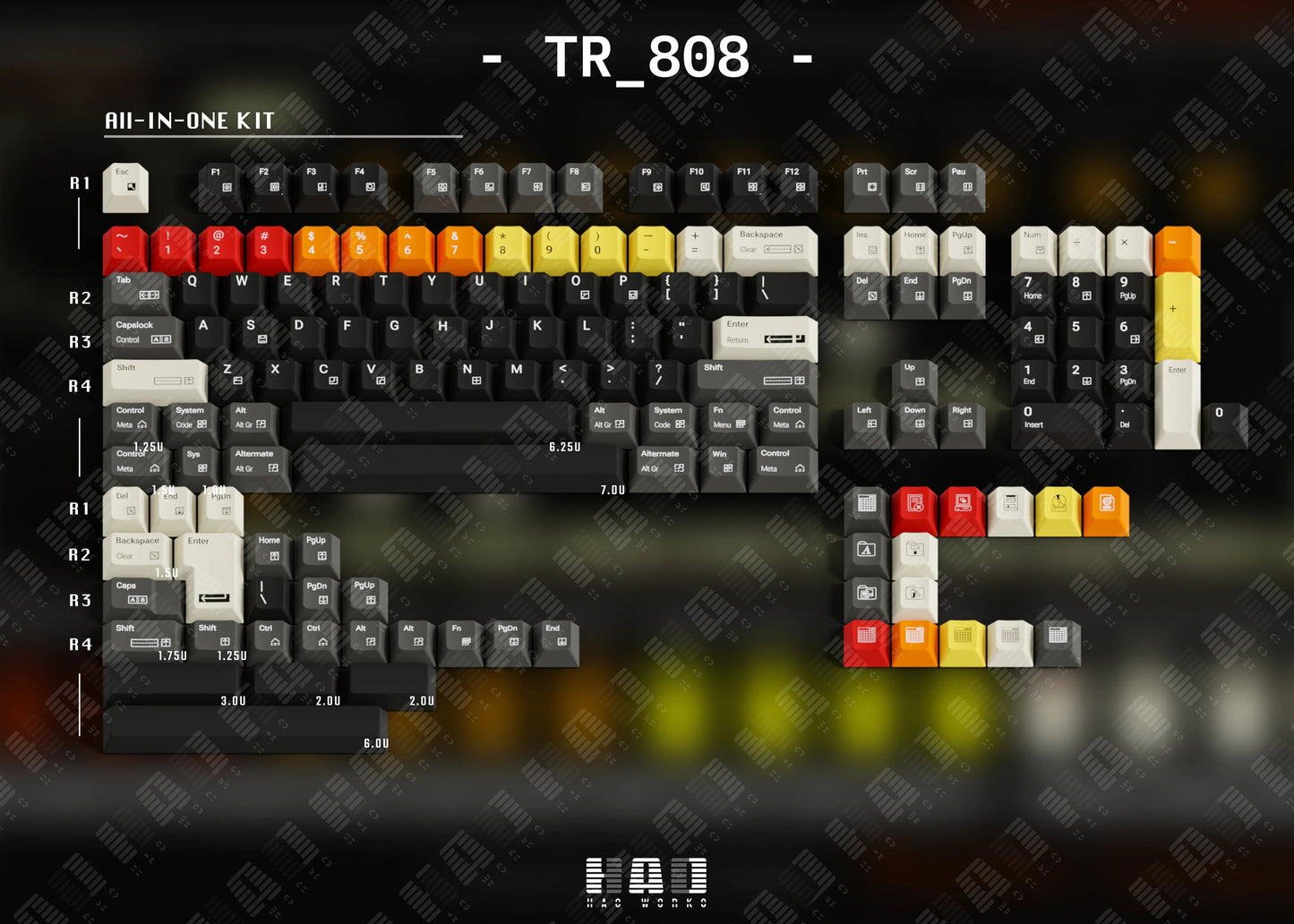 【新発売】Keyreative TR_808 ABS Cherry Profileキーキャップ