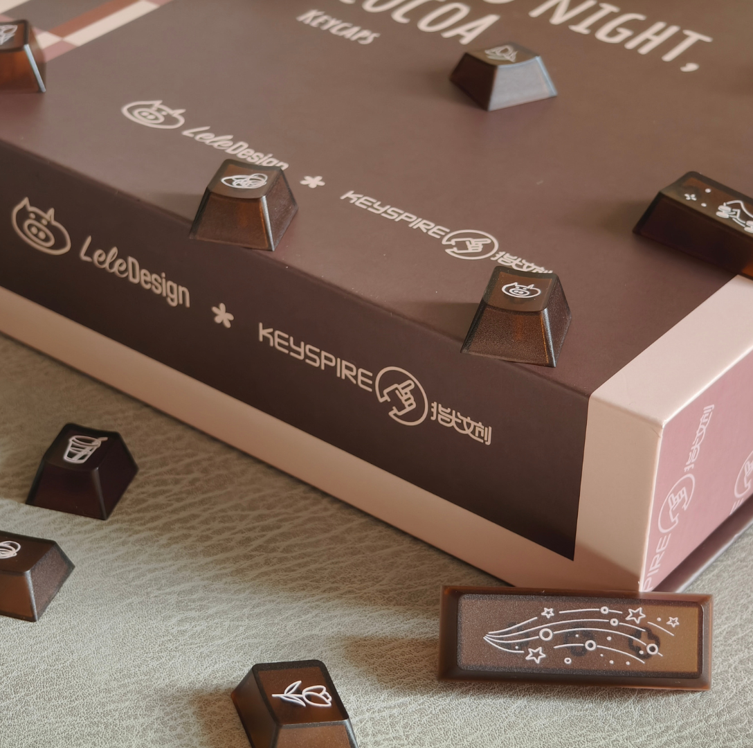 LeleDesign x KeyTok Good Night,Cocoa Keycaps Set