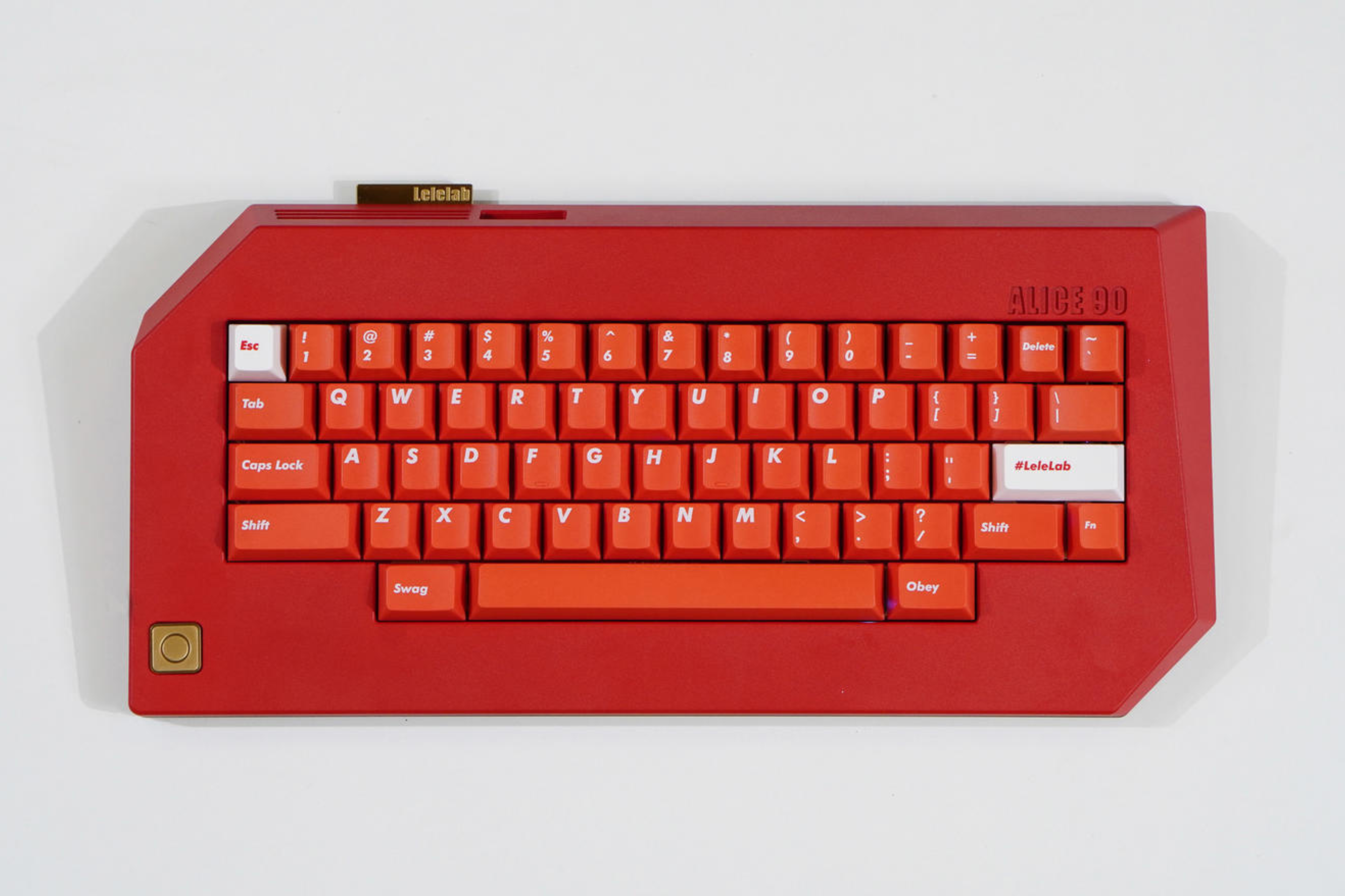 LeleLab Matra Alice 90 自作キーボードキット 全体画像　レッド