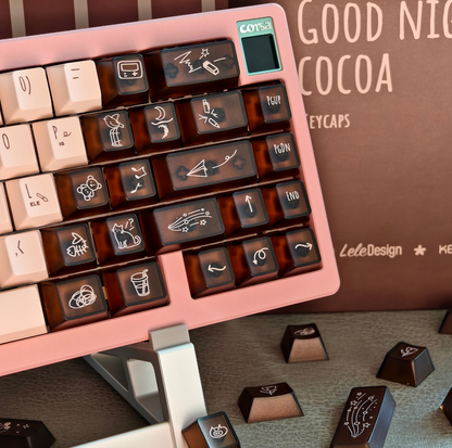 LeleDesign x KeyTok Good Night,Cocoa Keycaps Set