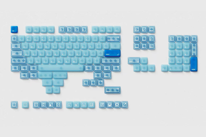 LeleLab Low-Profile Ocean Blue Keycaps Set