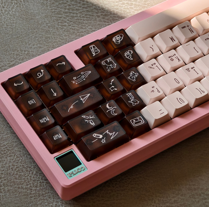 LeleDesign x KeyTok Good Night,Cocoa Keycaps Set