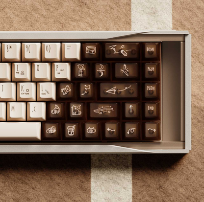 LeleDesign x KeyTok Good Night,Cocoa Keycaps Set