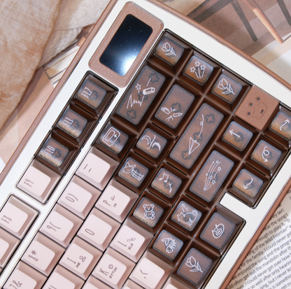 LeleDesign x KeyTok Good Night,Cocoa Keycaps Set