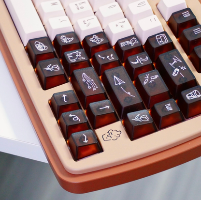 LeleDesign x KeyTok Good Night,Cocoa Keycaps Set
