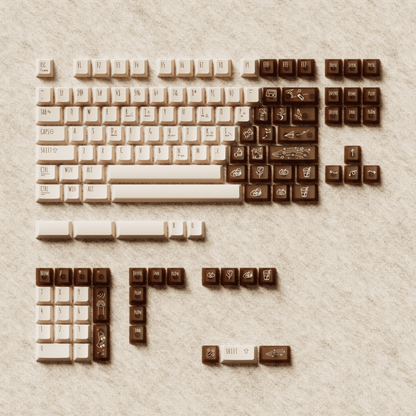 LeleDesign x KeyTok Good Night,Cocoa Keycaps Set