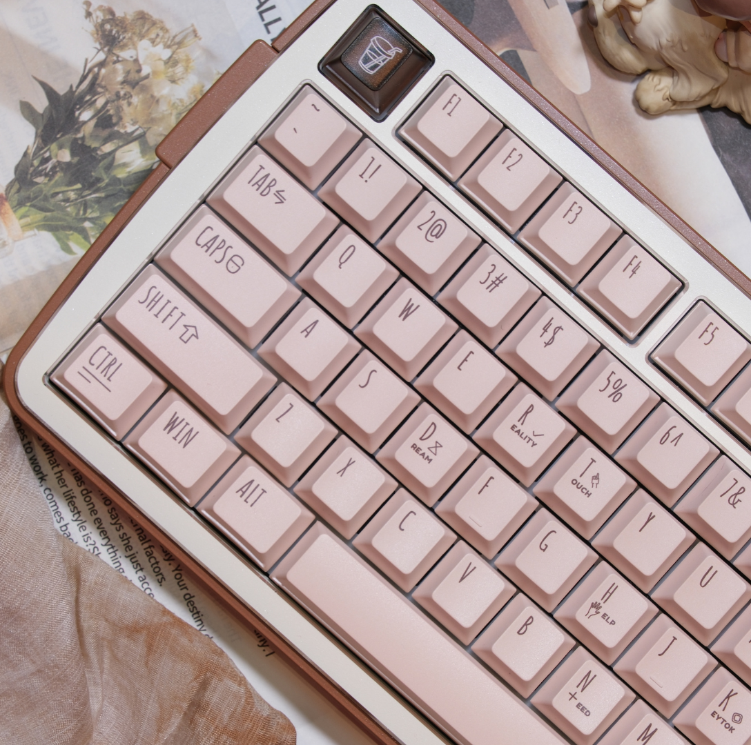LeleDesign x KeyTok Good Night,Cocoa Keycaps Set