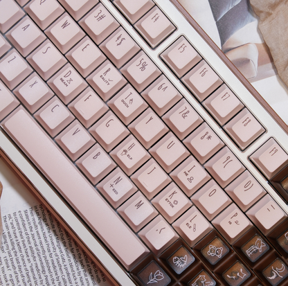 LeleDesign x KeyTok Good Night,Cocoa Keycaps Set