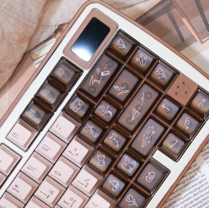 LeleDesign x KeyTok Good Night,Cocoa Keycaps Set