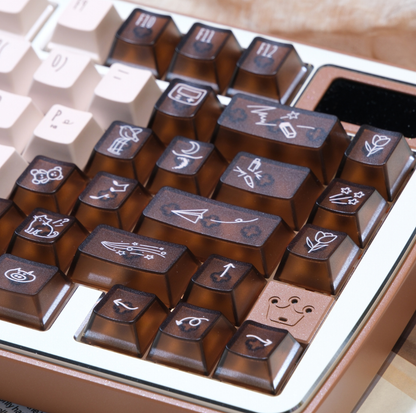 LeleDesign x KeyTok Good Night,Cocoa Keycaps Set