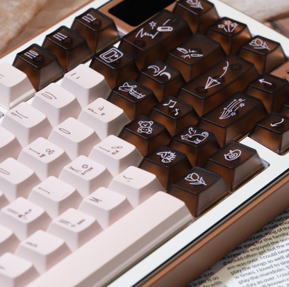 LeleDesign x KeyTok Good Night,Cocoa Keycaps Set