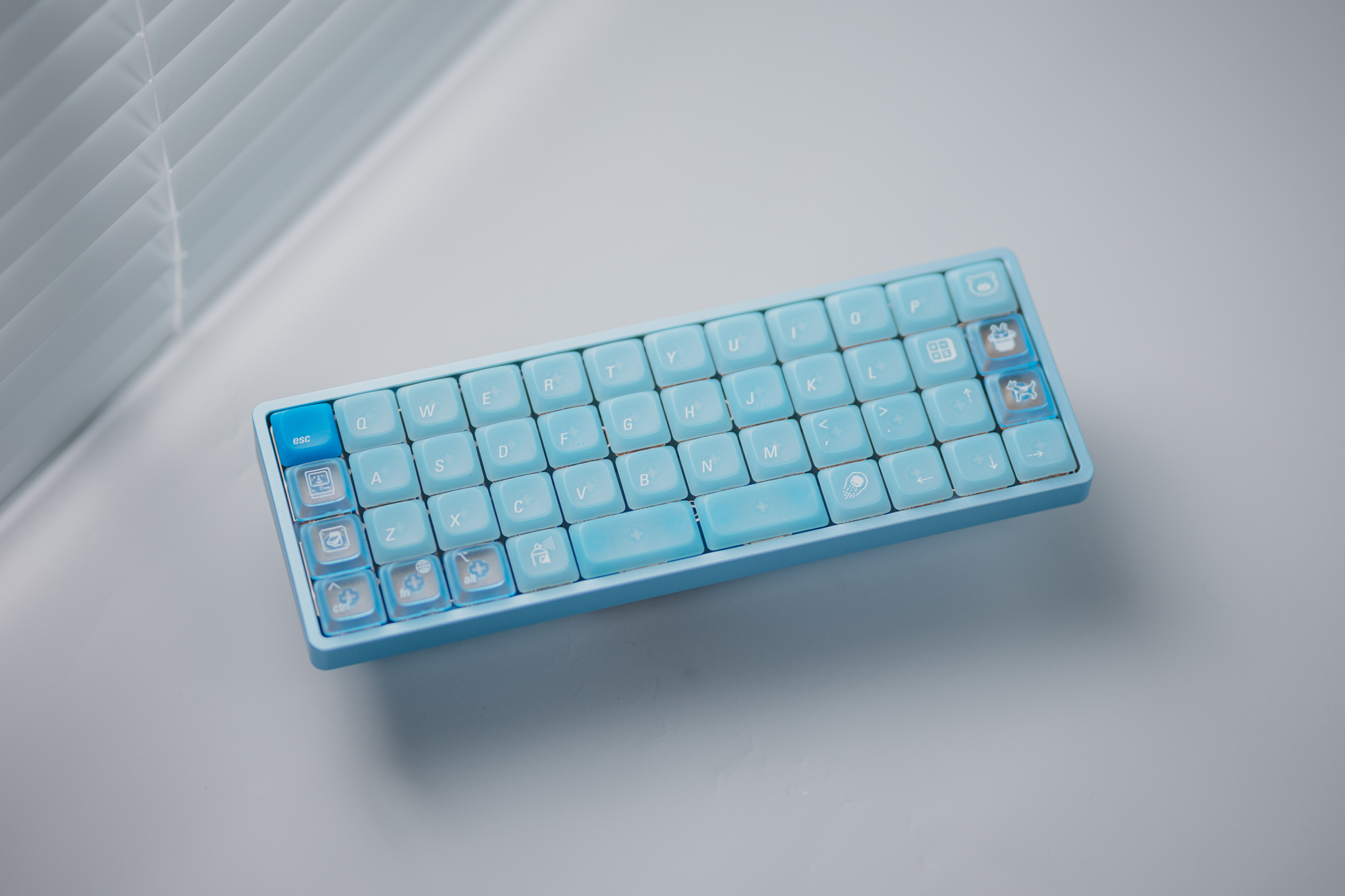 キーボード Oceanographer Ocean Blue キーキャップ 透明｜UVプリント・メカニカルキーボード用｜LeleLab