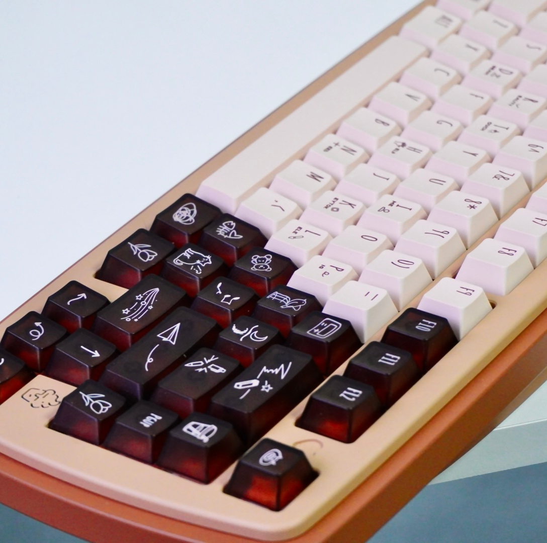 LeleDesign x KeyTok Good Night,Cocoa Keycaps Set