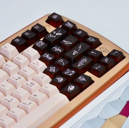 LeleDesign x KeyTok Good Night,Cocoa Keycaps Set