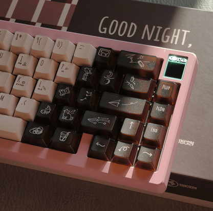 LeleDesign x KeyTok Good Night,Cocoa Keycaps Set
