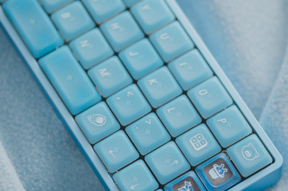 LeleLab Low-Profile Ocean Blue Keycaps Set