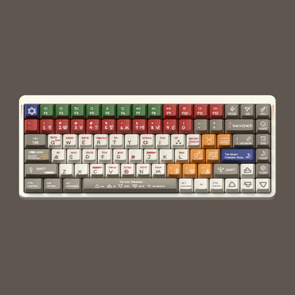 NuPhy x KeyTok Alchemical Manuscripts キーキャップを装着したロープロファイルキーボード