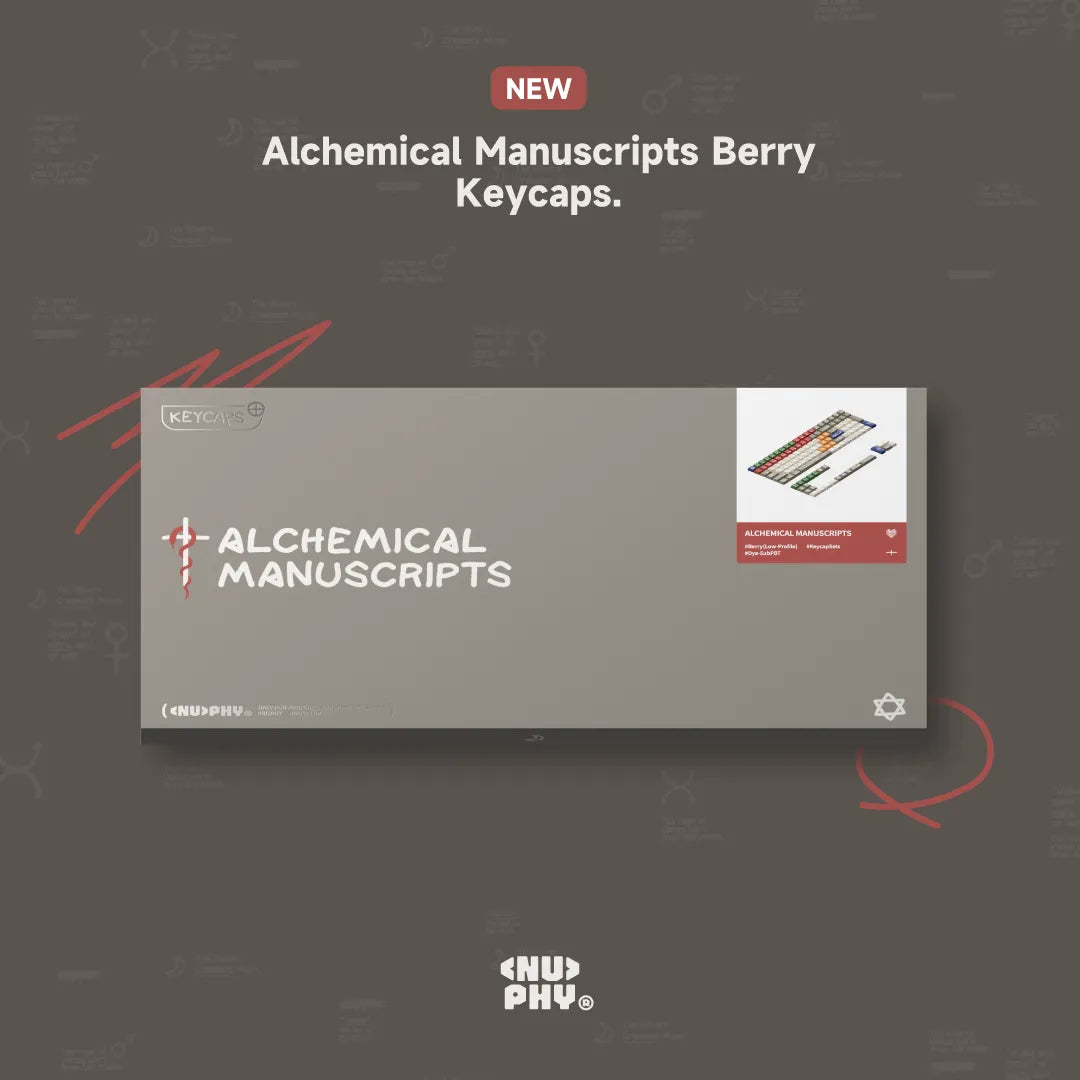 NuPhy® x KeyTok Alchemical Manuscripts Berry Profile Dye-Sub PBTキーキャップセット
