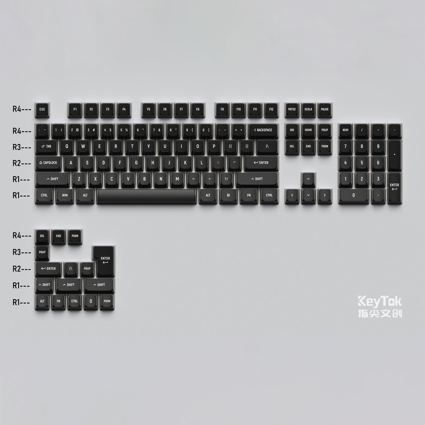 【新規取扱商品】KeyTok WoB & BoW KOL Profile Dye-Sub PBT キーキャップ