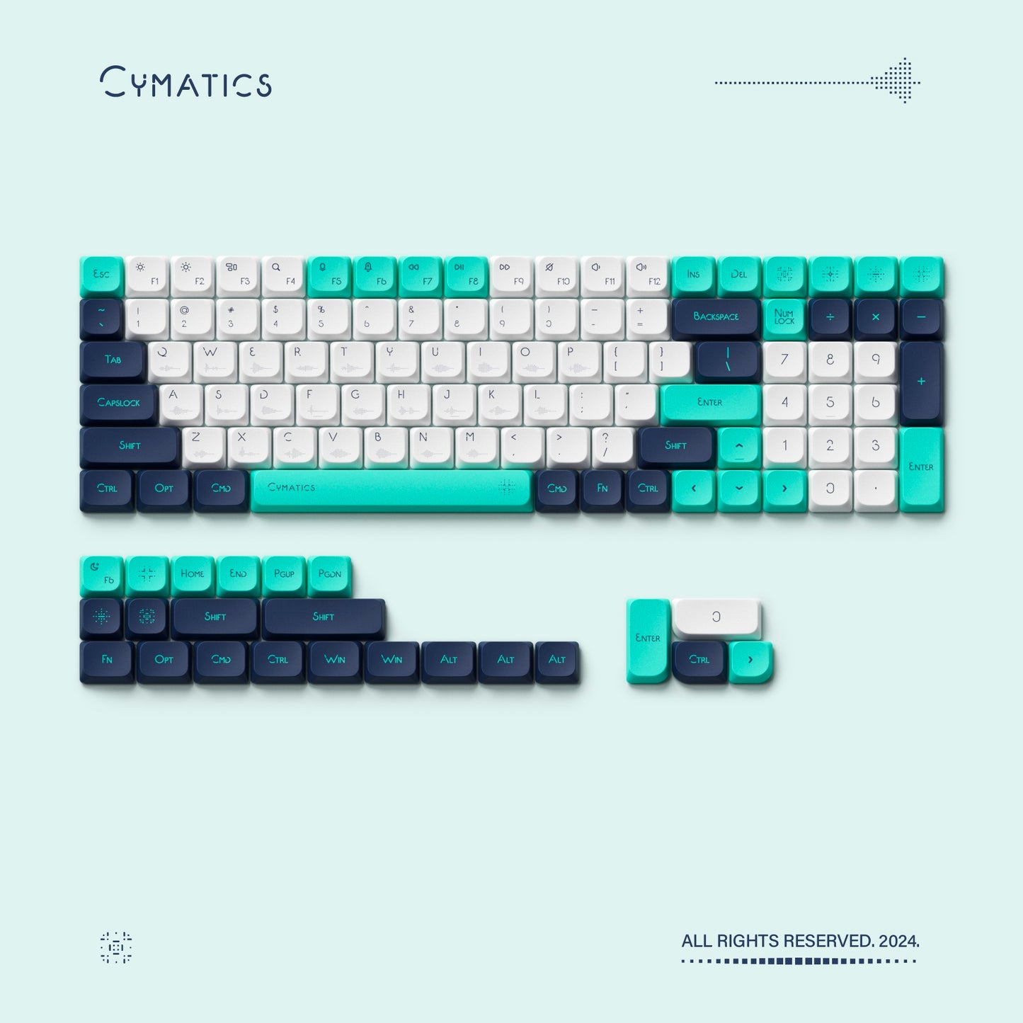 【新発売】Cymatics nSA Profile Dye-sub PBT キーキャップ