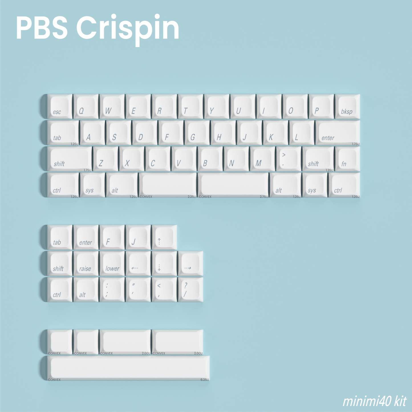 【Group-buy】PBS Crispin Minimi40 Keyset